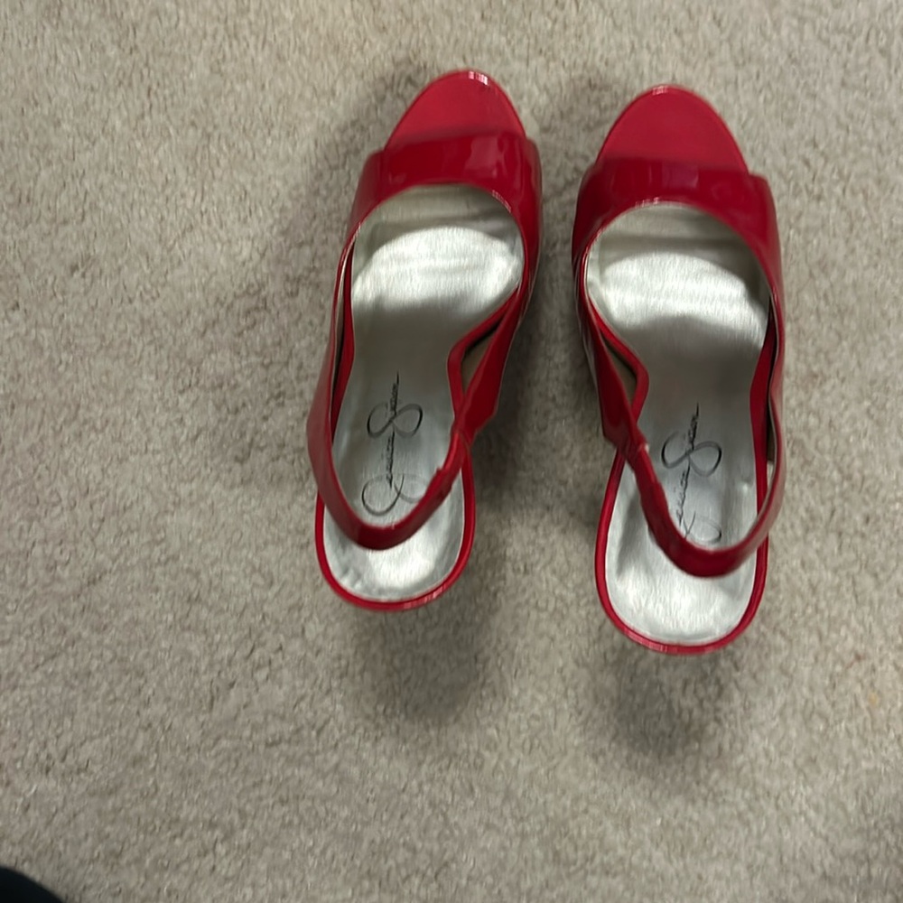 Jessica Simpson platform peep toe heels